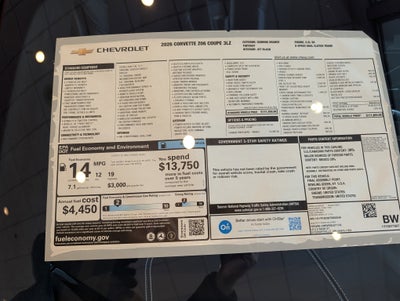 2026 Chevrolet Corvette Z06 3LZ