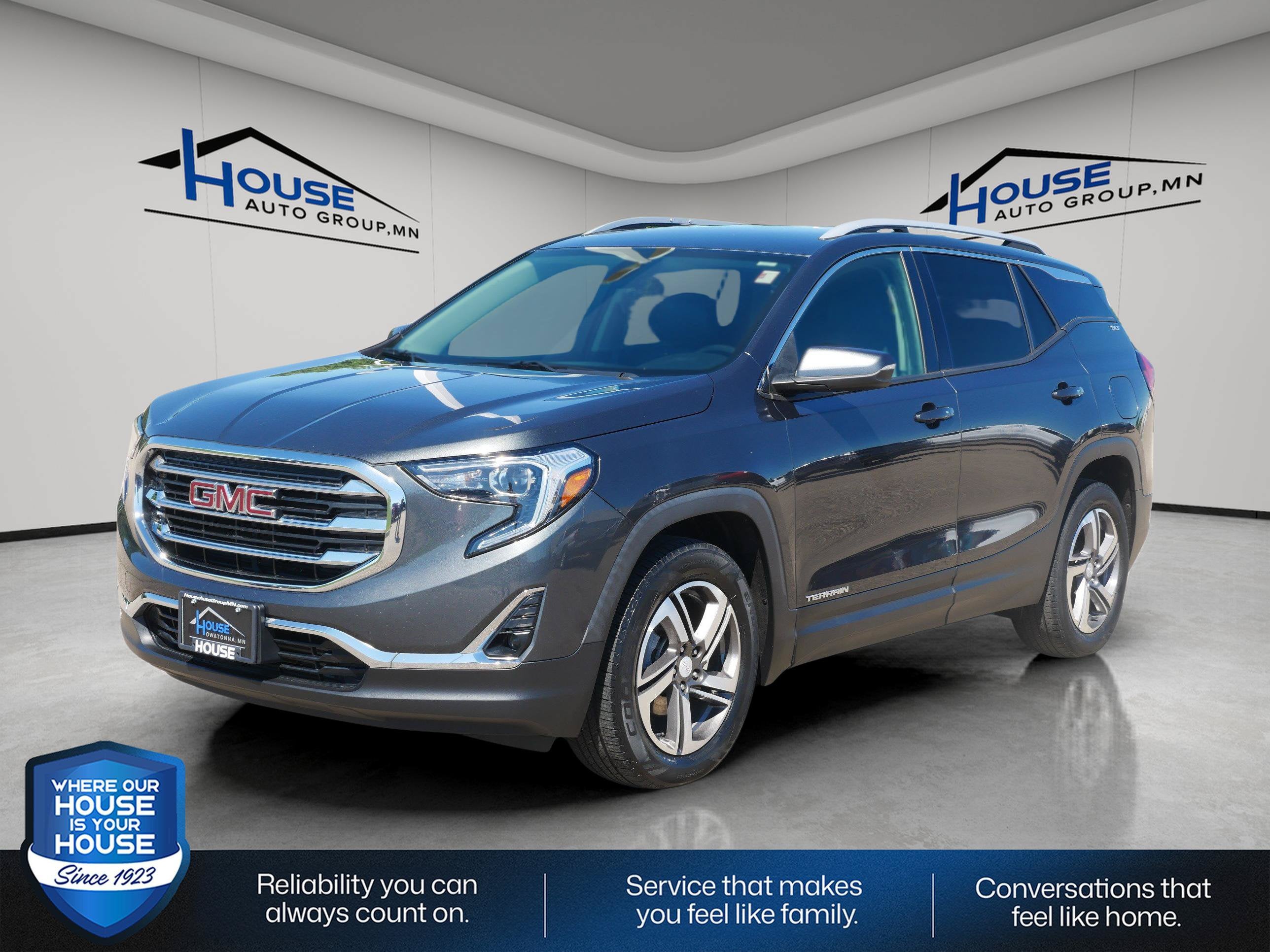 Used 2019 GMC Terrain SLT with VIN 3GKALVEV6KL257560 for sale in Stewartville, Minnesota